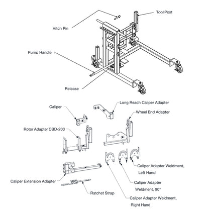 MAHLE Left Hand Caliper Adapter for CBD-200 | PN 485 80169 00