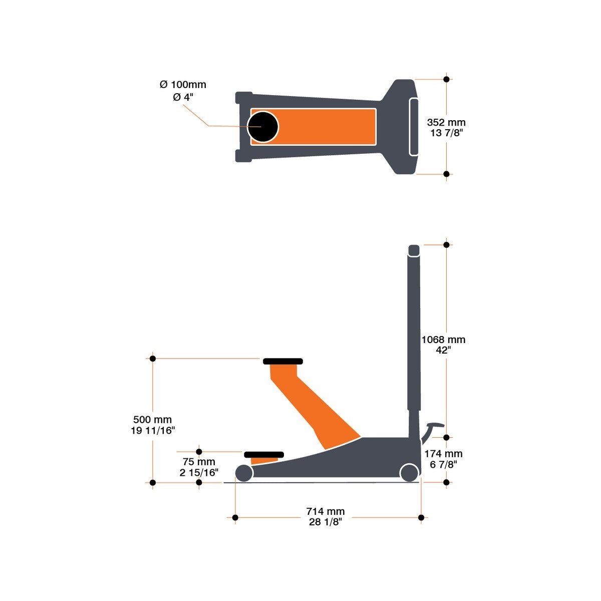 MARTINS MFJ-P2T 2-Ton Professional Floor Jack