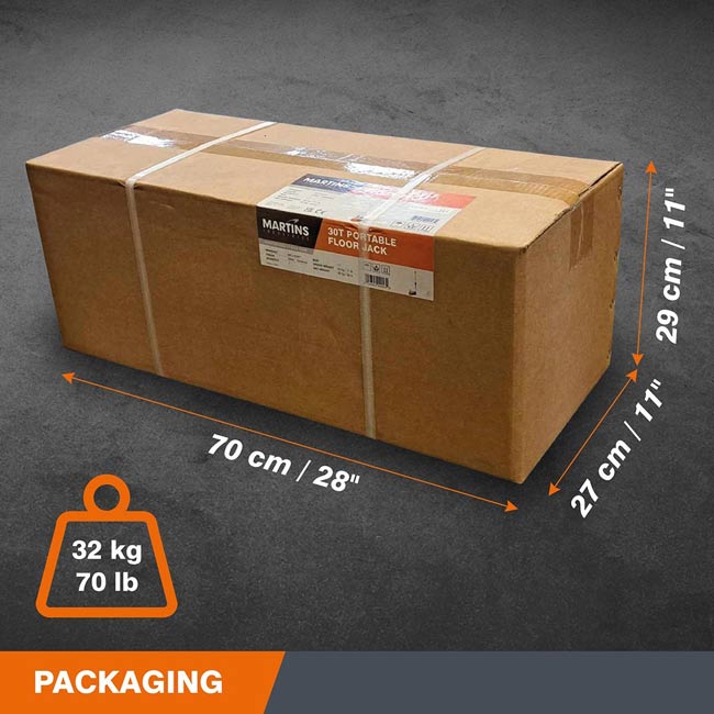 MARTINS MFJ-S30T 33-Ton Professional Portable Air/Hydraulic Floor Jack