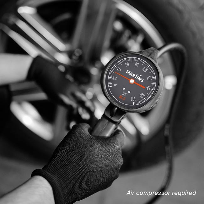 MARTINS MH-31-PSI Analog Handheld Tire Inflator - Flate Mate Analog Handheld