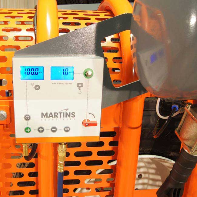 MARTINS MIC-6HD-IPS Tire Cage All-in-one 6-bar HD Inflation Pit Stop