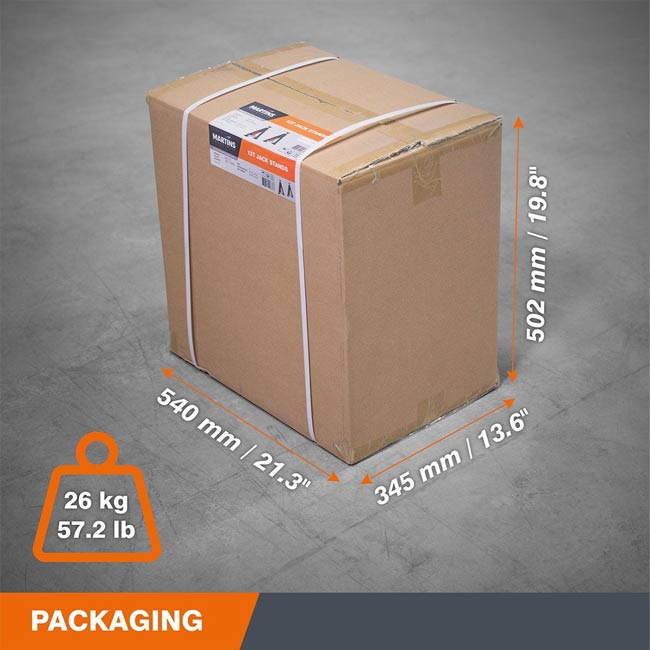 MARTINS MJS-12T 13.2-ton professional jack stands (X2)