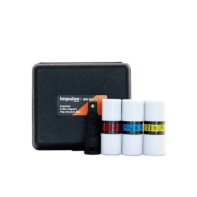 MARTINS MX-S4 Impulse 1/2 inches Impact Wrench Flip Sockets (3 pcs)