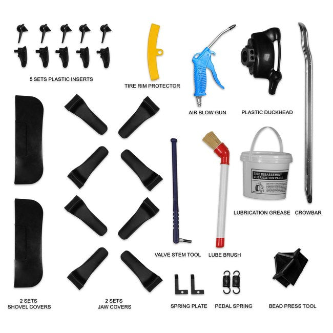 MechMaxx TC9662 - 24 in. Rim Double Assist Arms Tire Changer Swing Arm Tire Changer with Bead Blaster