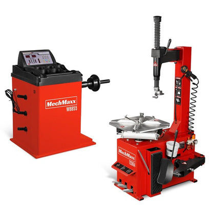 MechMaxx TC964 + WB855 - 1.5 HP Swing Arm Tire Changer Wheel Balancer Combo, TC964, WB855