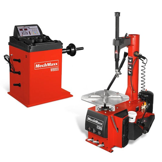 MechMaxx TC966 + WB855 - 24 in. Rim Swing Arm Tire Changer Wheel Balancer Combo, TC966 , WB855