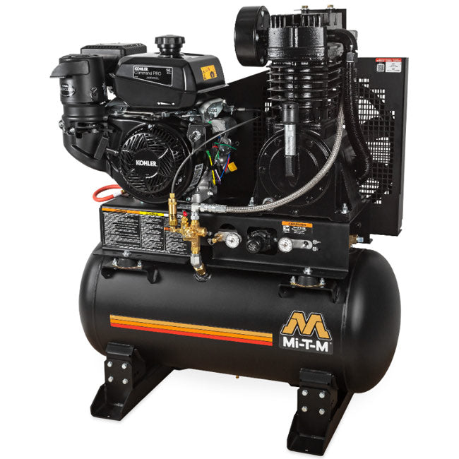 Mi-T-M Mi-T-M ABS-14K-30H - 30-Gallon Two Stage Gasoline Air Compressor | Tire Equipment Supply