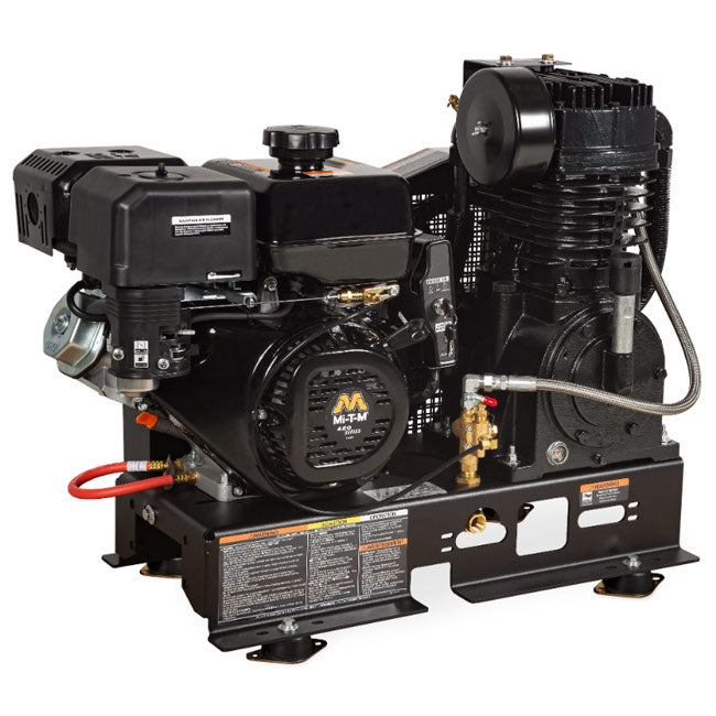 Mi-T-M Mi-T-M ABS-14M-B - Base-Mount Two Stage Gasoline Air Compressor | Tire Equipment Supply