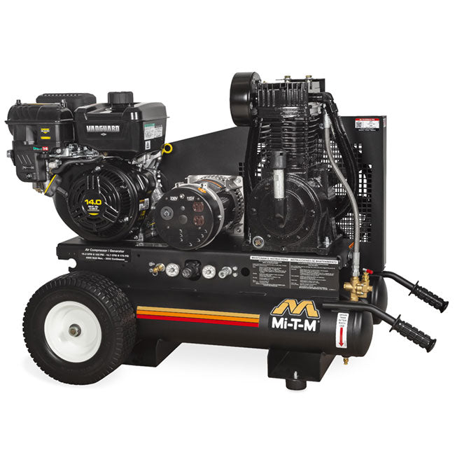 Mi-T-M AG2-PV14-08M1E | 8 Gallon Two Stage Gasoline Generator & Air Compressor