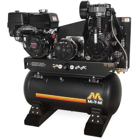 Mi-T-M AG2-SH13-30ME 30 Gallon Two Stage Gasoline Generator & Air Compressor