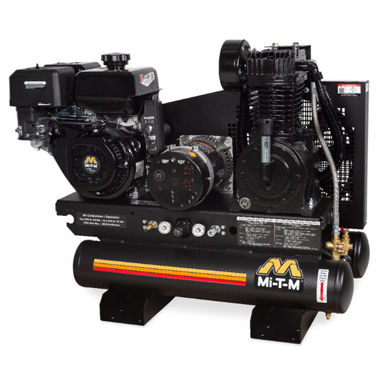 Mi-T-M Mi-T-M AG2-SM14-08M1E - 8-Gallon Two Stage Gasoline Combination Air Compressor / Generator | Tire Equipment Supply