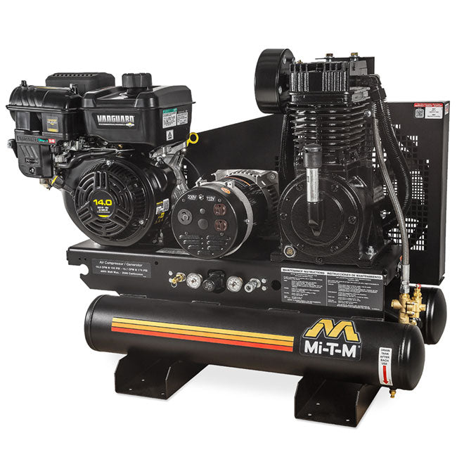 Mi-T-M AG2-SV14-08M1E | 8 Gallon Two Stage Gasoline Generator & Air Compressor