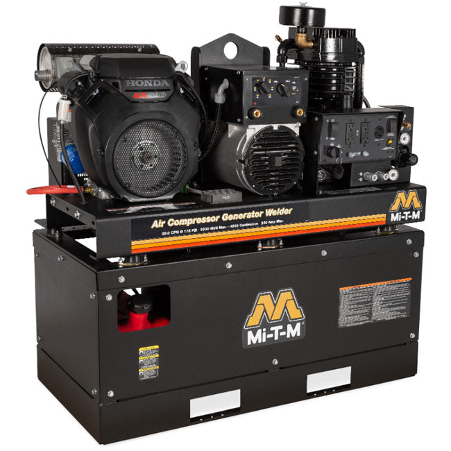 Mi-T-M Mi-T-M AGW-SH22-20M - Two Stage Gasoline 20-Gallon Air Compressor / Generator / Welder | Tire Equipment Supply