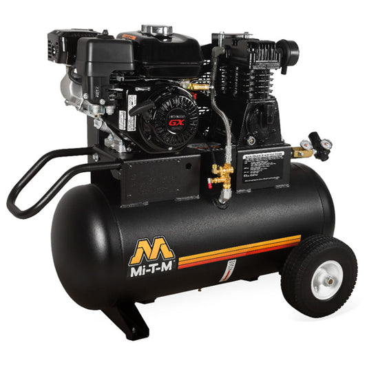 Mi-T-M Mi-T-M AM1-PH65-20M - 20-Gallon Single Stage Gasoline Air Compressor | Tire Equipment Supply
