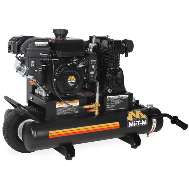 Mi-T-M Mi-T-M AM1-PM07-08ME - 8-Gallon Single Stage Gasoline Air Compressor | Tire Equipment Supply