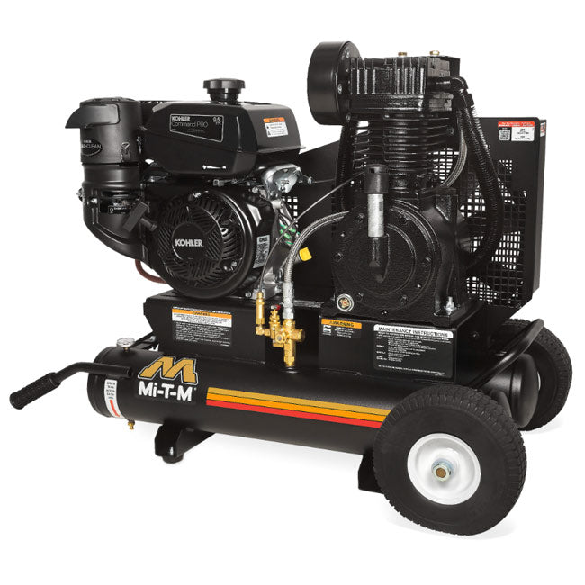 Mi-T-M Mi-T-M AM2-PK95-08M - 8-Gallon Two Stage Gasoline Air Compressor | Tire Equipment Supply