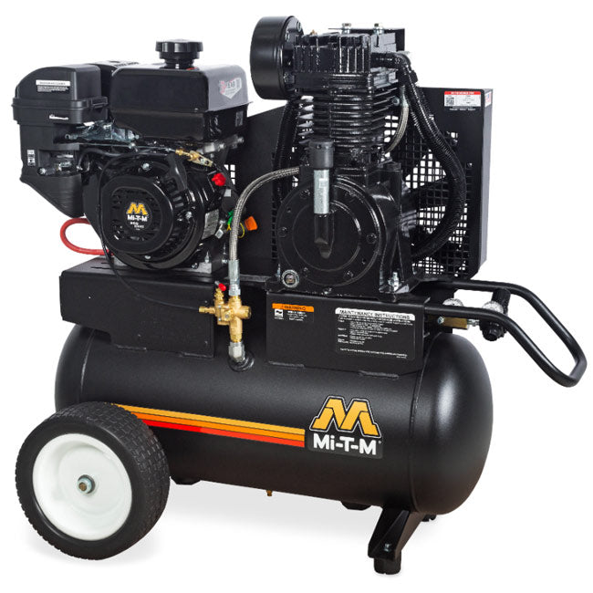 Mi-T-M Mi-T-M AM2-PM09-20ME - 20-Gallon Two Stage Gasoline Air Compressor | Tire Equipment Supply