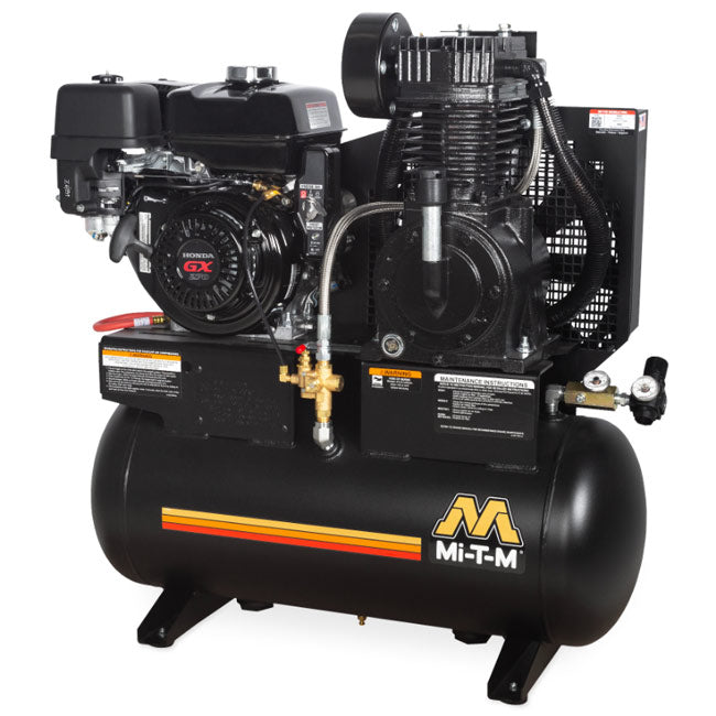 Mi-T-M Mi-T-M AM2-SH09-20ME - 20-Gallon Two Stage Gasoline Air Compressor | Tire Equipment Supply