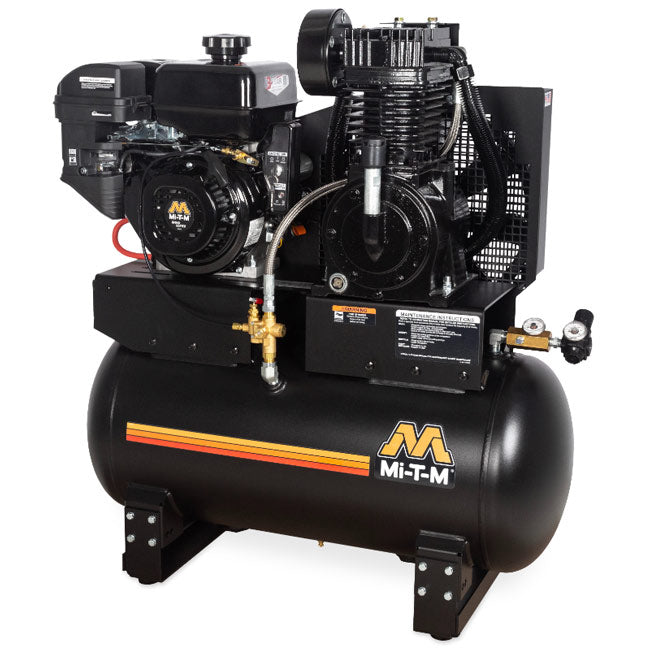 Mi-T-M Mi-T-M AM2-SM09-30ME - 30-Gallon Two Stage Gasoline Air Compressor | Tire Equipment Supply
