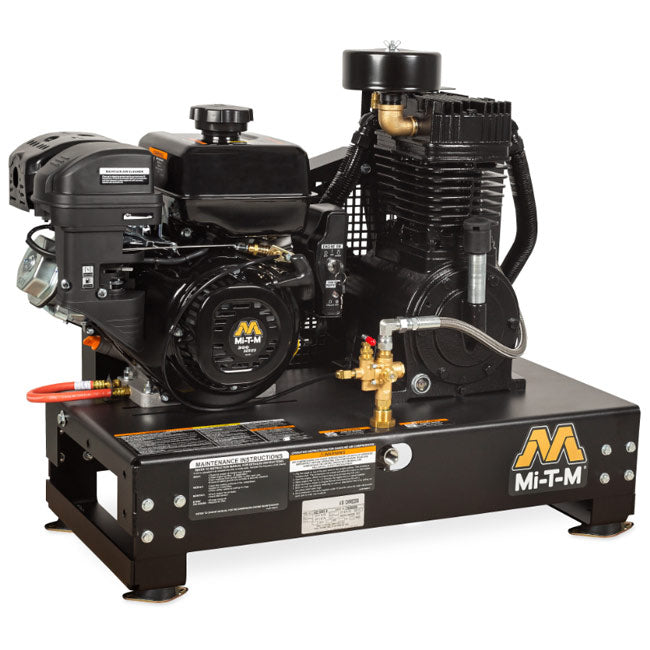 Mi-T-M Mi-T-M AM2-SM09-B - Base-Mount Two Stage Gasoline Air Compressor | Tire Equipment Supply