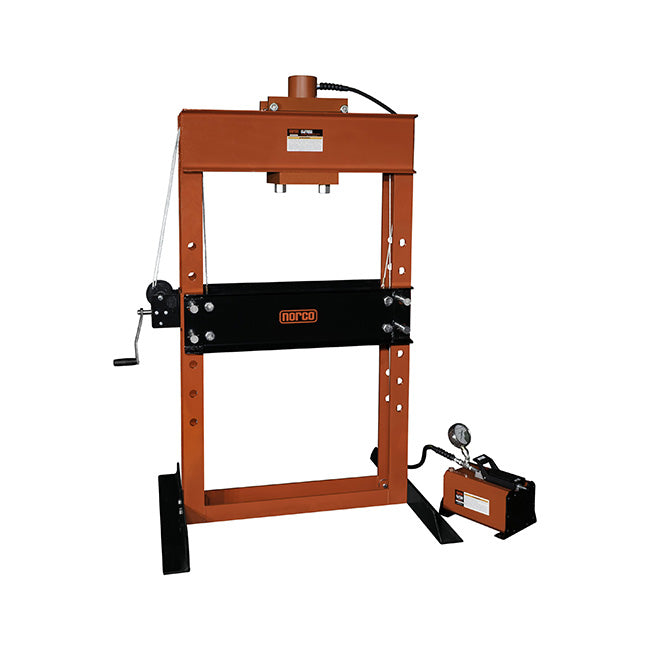 Norco_Lifting 78077 – 50 Ton Capacity Air / Hydraulic Pump Operated Shop Press w/ 13 1/4 in. Stroke