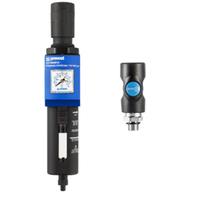 Prevost Filter-Regulator With prevoS1 Quick Safety Coupling