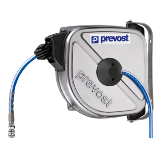 Prevost Water Closed Hose Reels - DRF/I Series - 304 Stainless Steel - Polyurethane Hose Ether Base