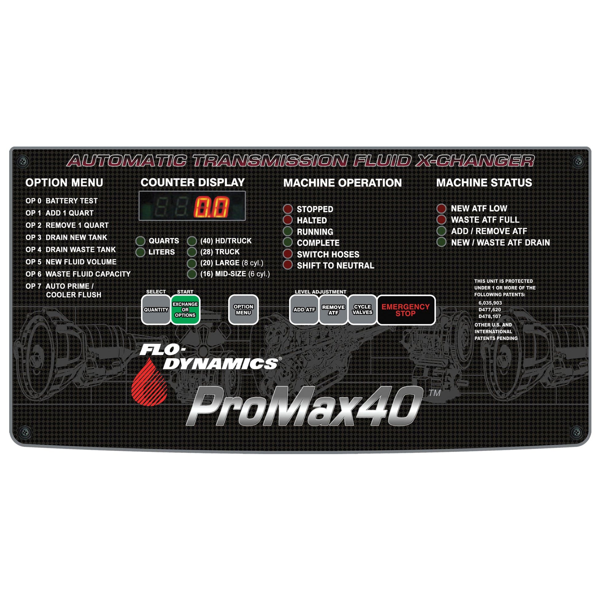 Promax Changer Rack Flo-Dynamics PROMAX40 Transmission Fluid X-Changer | cooler flusher ...