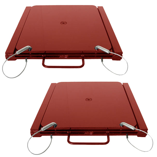 QSP 20-407 Pair of Portable Rear Slip Plates - red