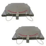 QSP 25-129-P Pair of Wheel Alignment Stainless Steel Turnplates with pointer - 25-129-P