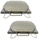 QSP 25-129 Pair of Wheel Alignment Stainless Steel Turnplates with handles - 25-129