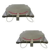 QSP 25-130-P Pair of Wheel Alignment Stainless Steel Medium-Duty Turnplates with pointer - 25-130-P