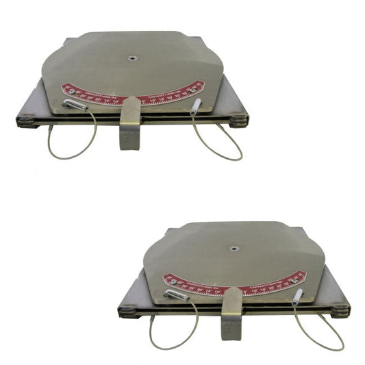 QSP 25-130-P Pair of Wheel Alignment Stainless Steel Medium-Duty Turnplates with pointer - 25-130-P