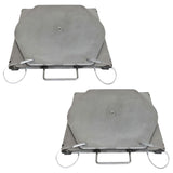 QSP 25-130 Pair of Wheel Alignment Stainless Steel Medium-Duty Turnplates with handles - 25-130