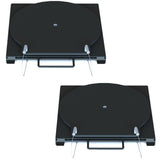QSP 25-152 Pair of Wheel Alignment Passenger Mild Steel Turnplates (BLACK) for BendPak Rack - 25-152