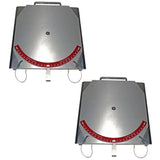 QSP 25-24-A-P Pair of Wheel Alignment HD Aluminum Turnplates with SS pointer - 25-24-A-P