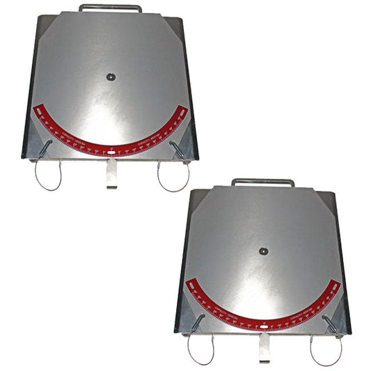 QSP 25-24-A-P Pair of Wheel Alignment HD Aluminum Turnplates with SS pointer - 25-24-A-P