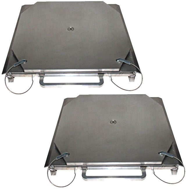 QSP 25-24-A Pair of Wheel Alignment Aluminum Heavy-Duty Truck Turnplates - 25-24-A