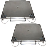 QSP 25-24-A Pair of Wheel Alignment Aluminum Heavy-Duty Truck Turnplates - 25-24-A