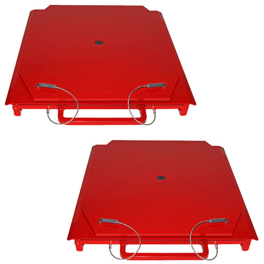 QSP 25-24 Pair of Wheel Alignment Heavy-Duty Truck Turnplates with handle - 25-24