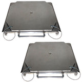 QSP 25-24-S Pair of Wheel Alignment Heavy-Duty Truck Stainless Steel Turnplates - 25-24-S