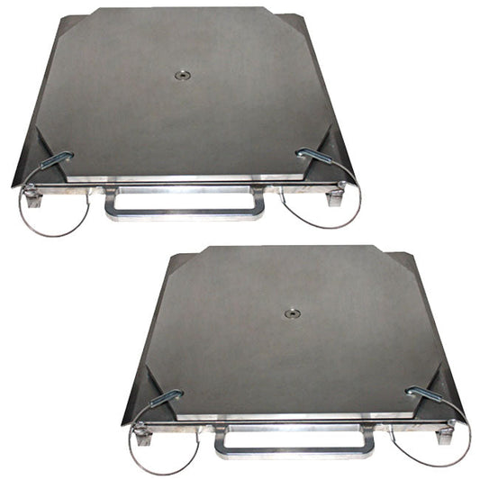 QSP 25-24-S Pair of Wheel Alignment Heavy-Duty Truck Stainless Steel Turnplates - 25-24-S