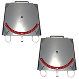 QSP 25-24-SSP Pair of Wheel Alignment Heavy-Duty Truck Stainless Steel Turnplates with Pointer - 25-24-SSP