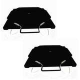 QSP 25-501 Pair of Wheel Alignment Carbon Steel Turnplates Black with handles - 25-501