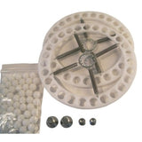 QSP 41-11-H Stainless Steel PASSENGER / LIGHT TRUCK Turnplate Repair Kit includes: (54) 9/16" Acetal balls, (2) internal washers, (8) SS springs, (2) SS top screws, (2) SS bottom set screws, (2) retainers replacement part