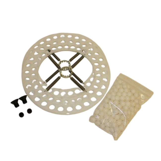 QSP 41-11-MD-H Stainless Steel MEDIUM DUTY Turnplate Repair Kit includes: (120) 1/2 Acetal balls, (2) internal washers, (8) SS springs, (2) SS top screws, (2) SS bottom set screws, (2) MD retainers replacement part