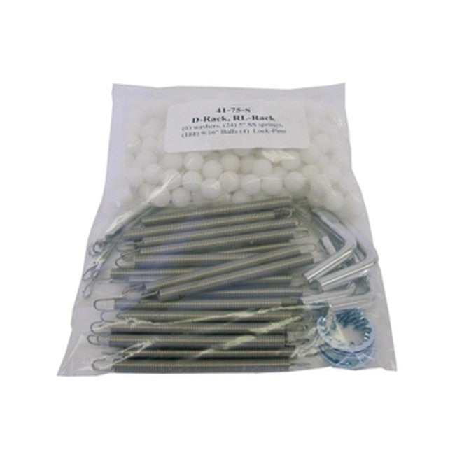 QSP 41-80-S S/S Rear Slip Plate Repair Kit:(D/RL Rack, QSP 20" & 22" 80" RSP) (248) 9/16" Balls, (32) 5" Springs, (4) Lockpins, (8) 7/8" Washers replacement part