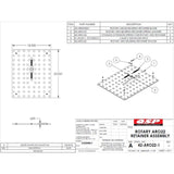 QSP 42-ARO22 Rotary ARO22 Rear Slip Plate Retainer Kit - Includes (1) stainless steel retainer 18.5" x 23.031", (88) 3/4" bearings, (4) nylon feet, (2) springs and (1) washer replacement part