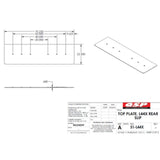 QSP 51-L44X L441 Top Plate with Welded Bushings, One Stainless Steel Top Plate, 79-1/4 x 22-1/2 replacement part