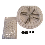QSP CH-11-H Carbon PASSENGER / LIGHT TRUCK Turn Plate Repair Kit includes: (54) 9/16" Acetal balls, (2) zinc internal washers, (8) carbon springs, (2) carbon top screws, (2) carbon bottom set screws, (2) retainers replacement part